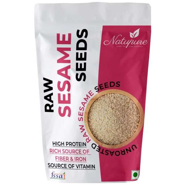 Natupure Premium Quality Raw Safed Til (White Sesame Seeds)