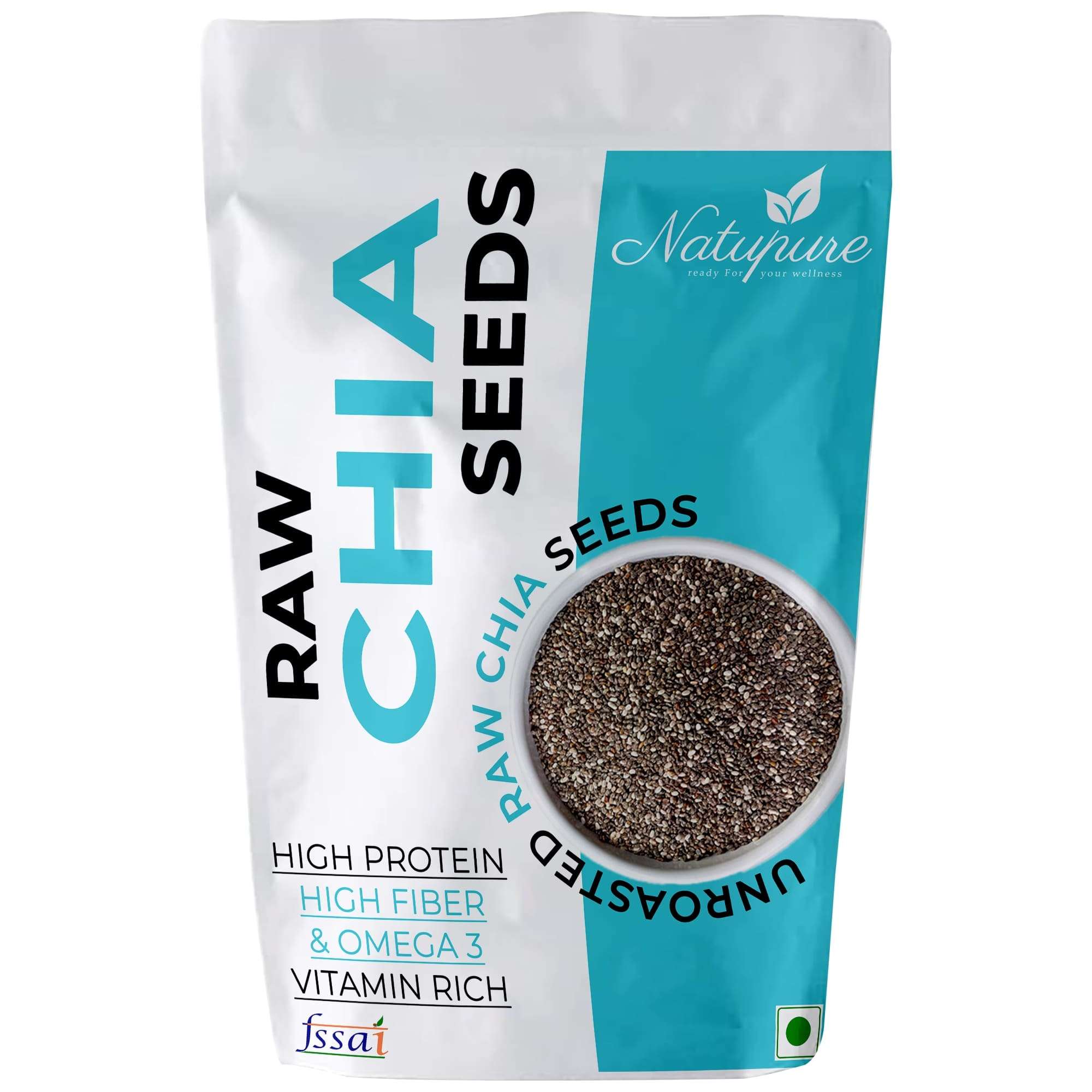 Natupure Raw Chia Seeds for Weight Loss with Omega 3