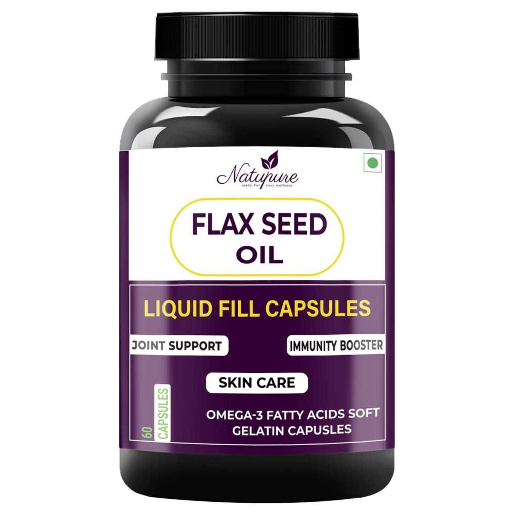 Natupure flaxseed oil capsules 1000mg (60 Capsules)