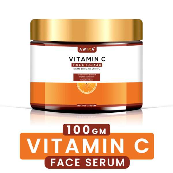 Awira Vitamin C Face Scrub for Glowing Skin | Tan Removal and Skin Brightening Scrub (100gm)