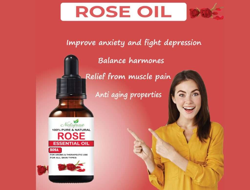 Awira Rose Essential Oil For Anti Stress, Skin Glow
